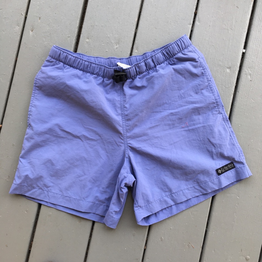 Columbia purple blue hiking shorts baggies pockets